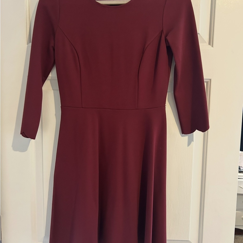 Elegant Burgundy Dress